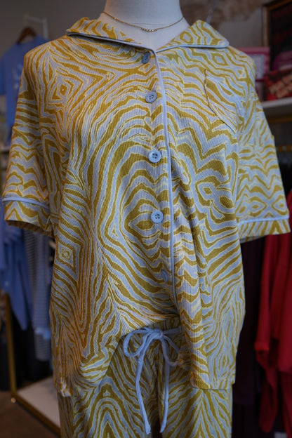 Chartreuse Zebra | Pajama Set
