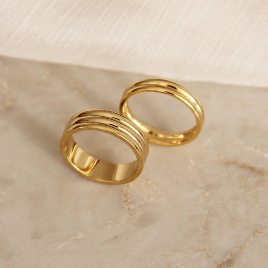 Gia Layered Cigar Band | Waterproof Jewelry