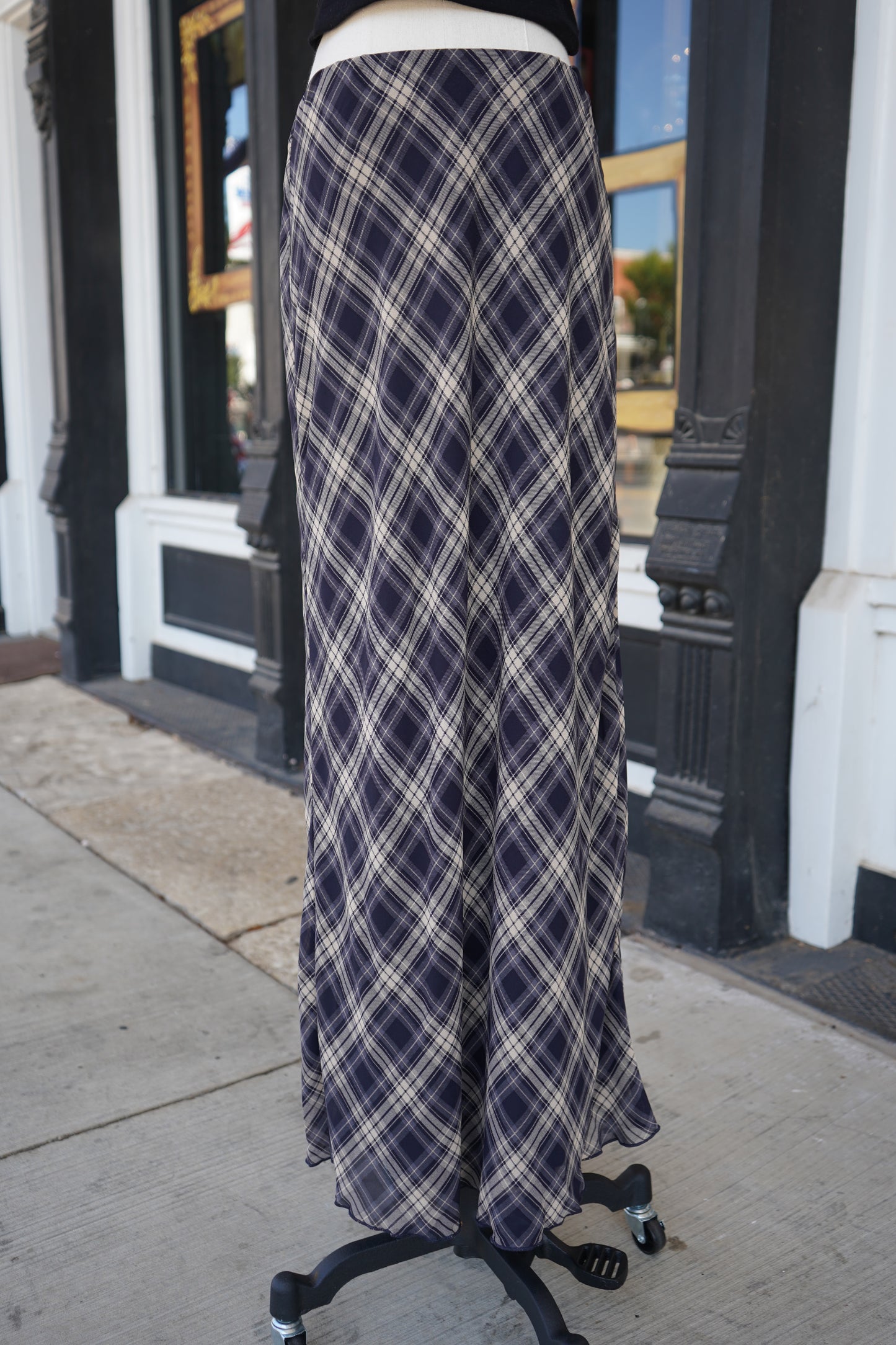 Naomi Plaid Midi Skirt