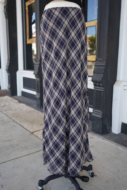 Naomi Plaid Midi Skirt