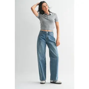Allie Wide Leg Baggy Jean