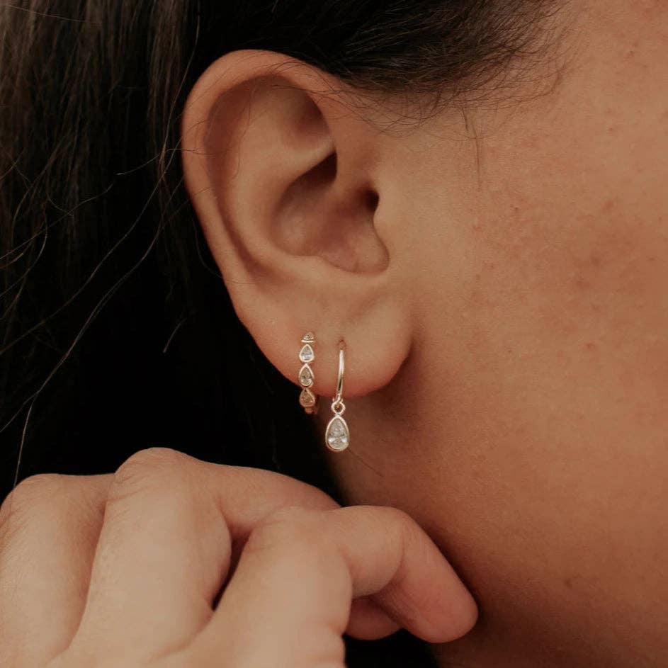May Raindrop Hoops | Waterproof Jewelry