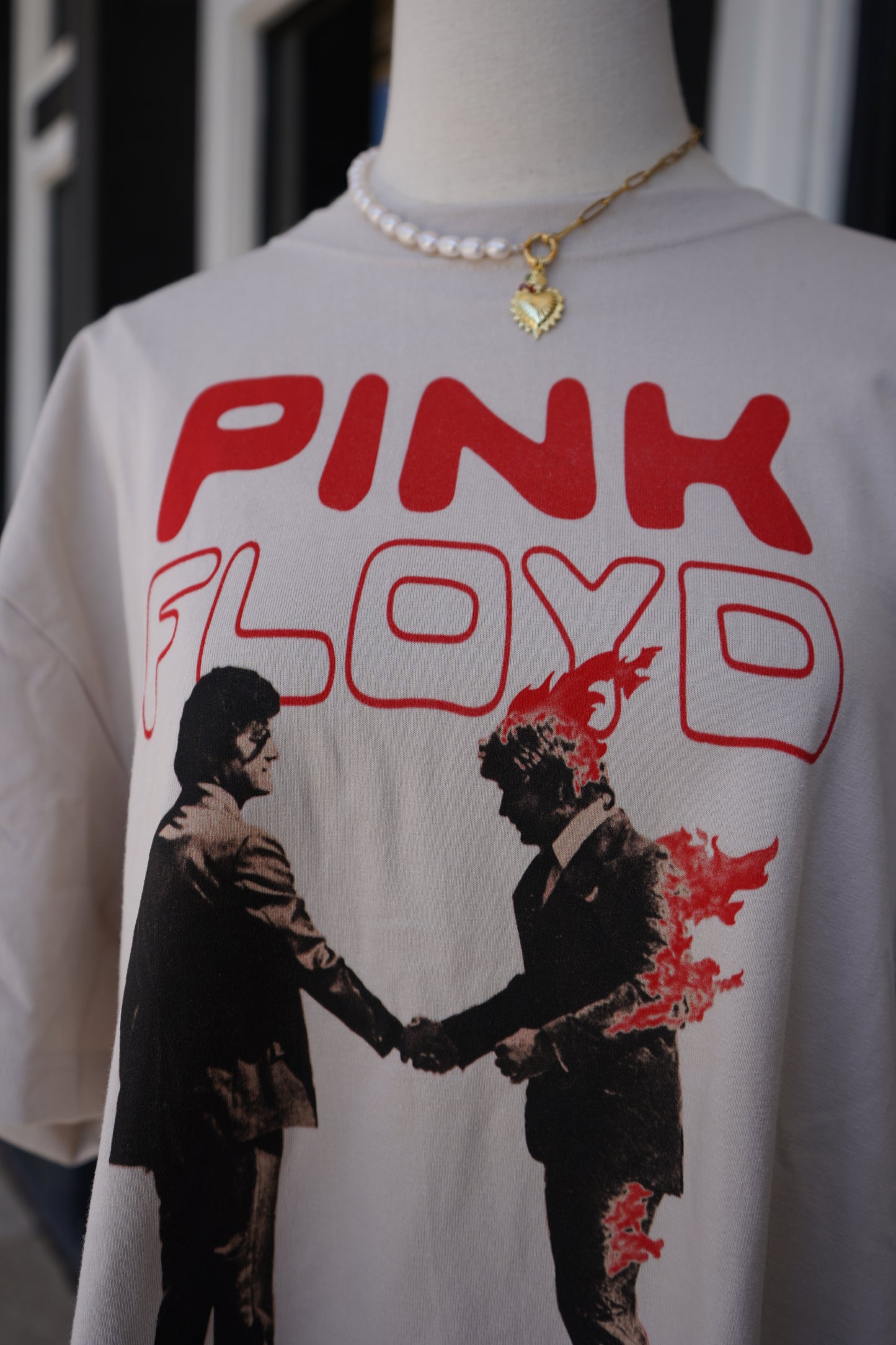 Pink Floyd Wish You Were Here Off White Heavyweight Tee