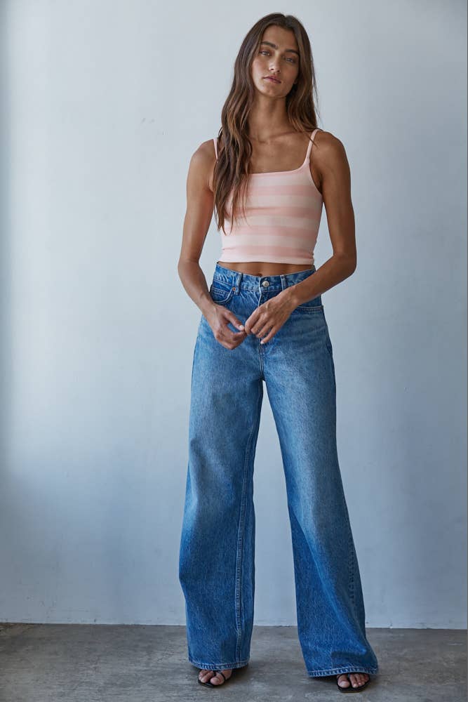 Kaylor Knit Striped Reversible Top