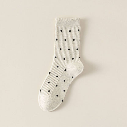 Polka Dot Crew Socks