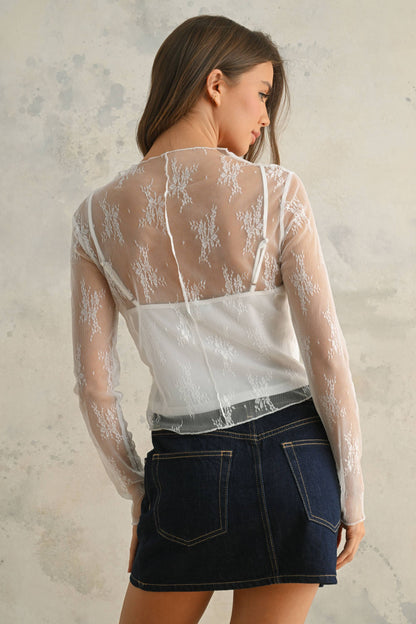 Dana Lace Long Sleeve Top