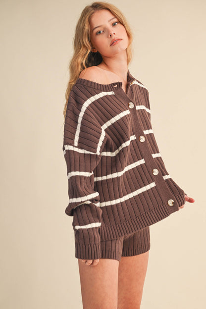 Tess Stripe Sweater and Shorts Set