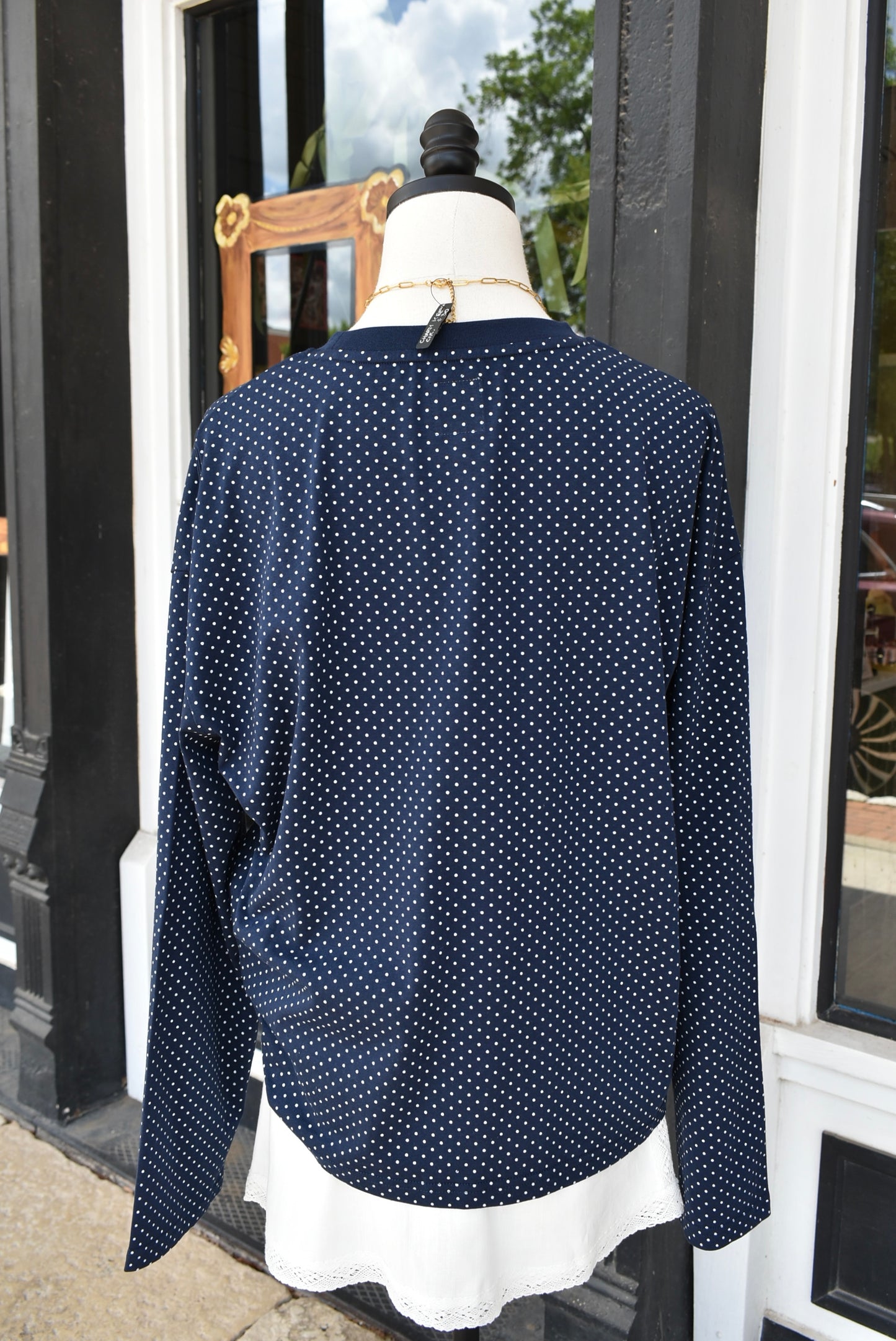 Penny Long Sleeve Polka Dot Top