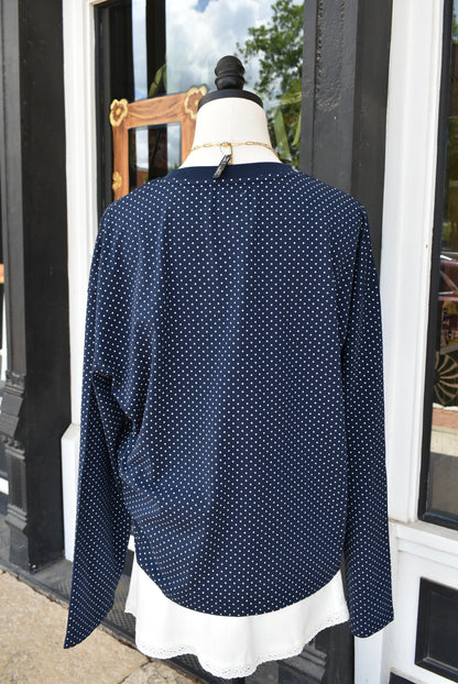 Penny Long Sleeve Polka Dot Top