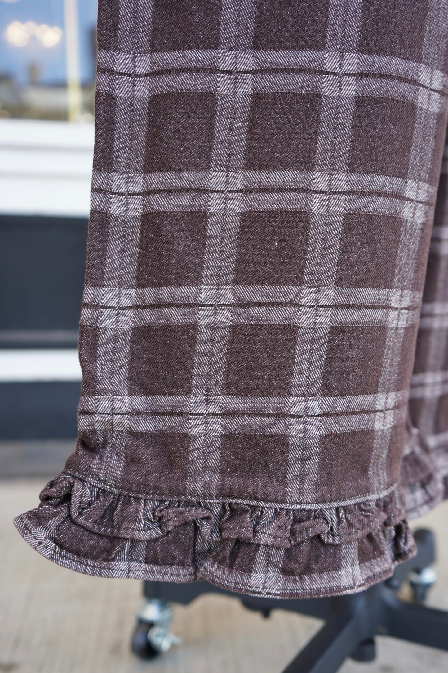 Oakley Plaid Wide-Leg Pant