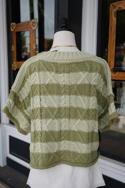 Lennie Stripe Short Sleeve Sweater