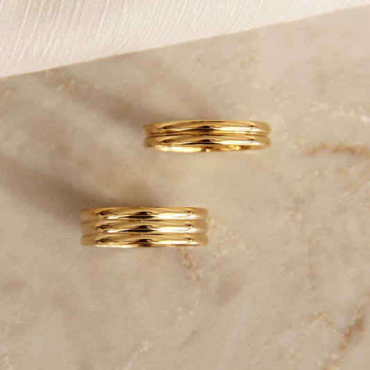 Gia Layered Cigar Band | Waterproof Jewelry