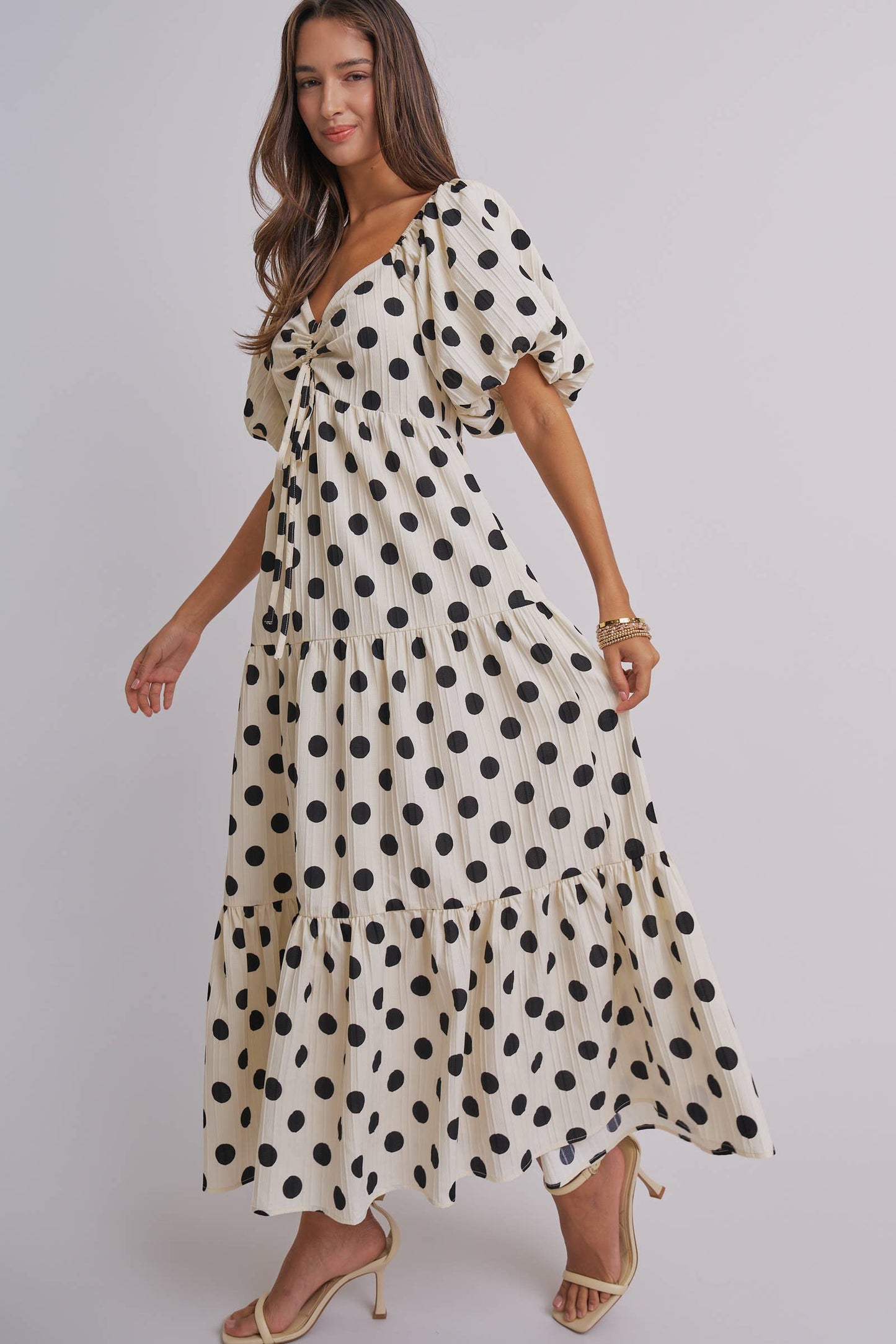 Liana Polka Dot Maxi Dress
