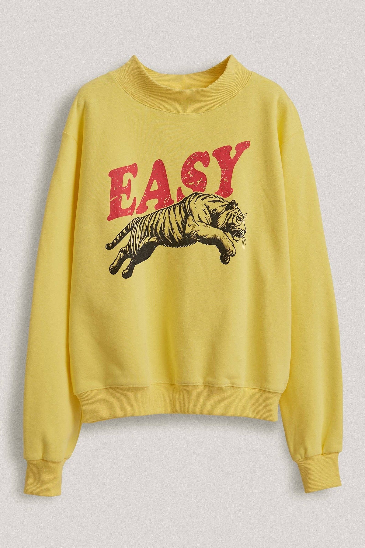 Easy Tiger Graphic Mock Neck Sweatshirt