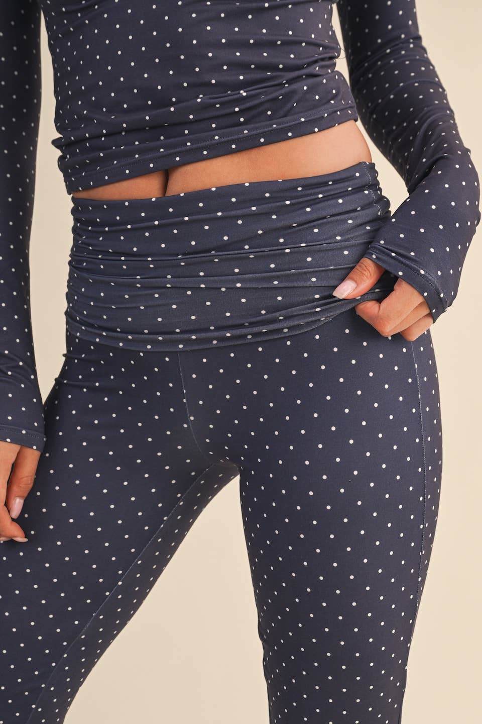 Mable Polka Dot Soft Knit Flare Pants