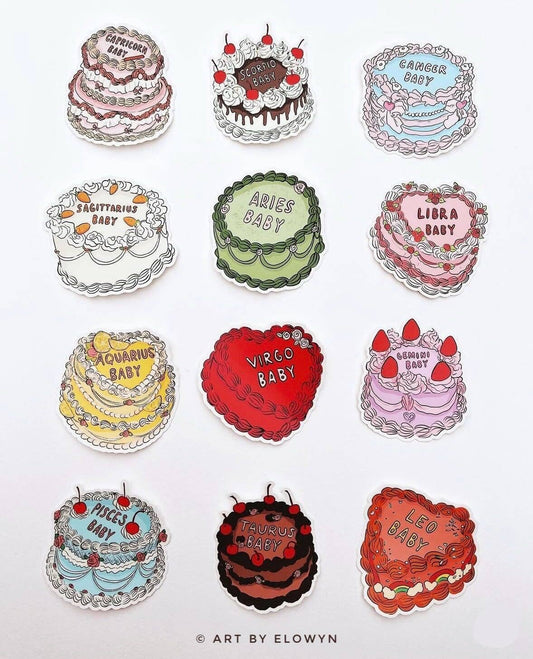 Zodiac Cake Stickers