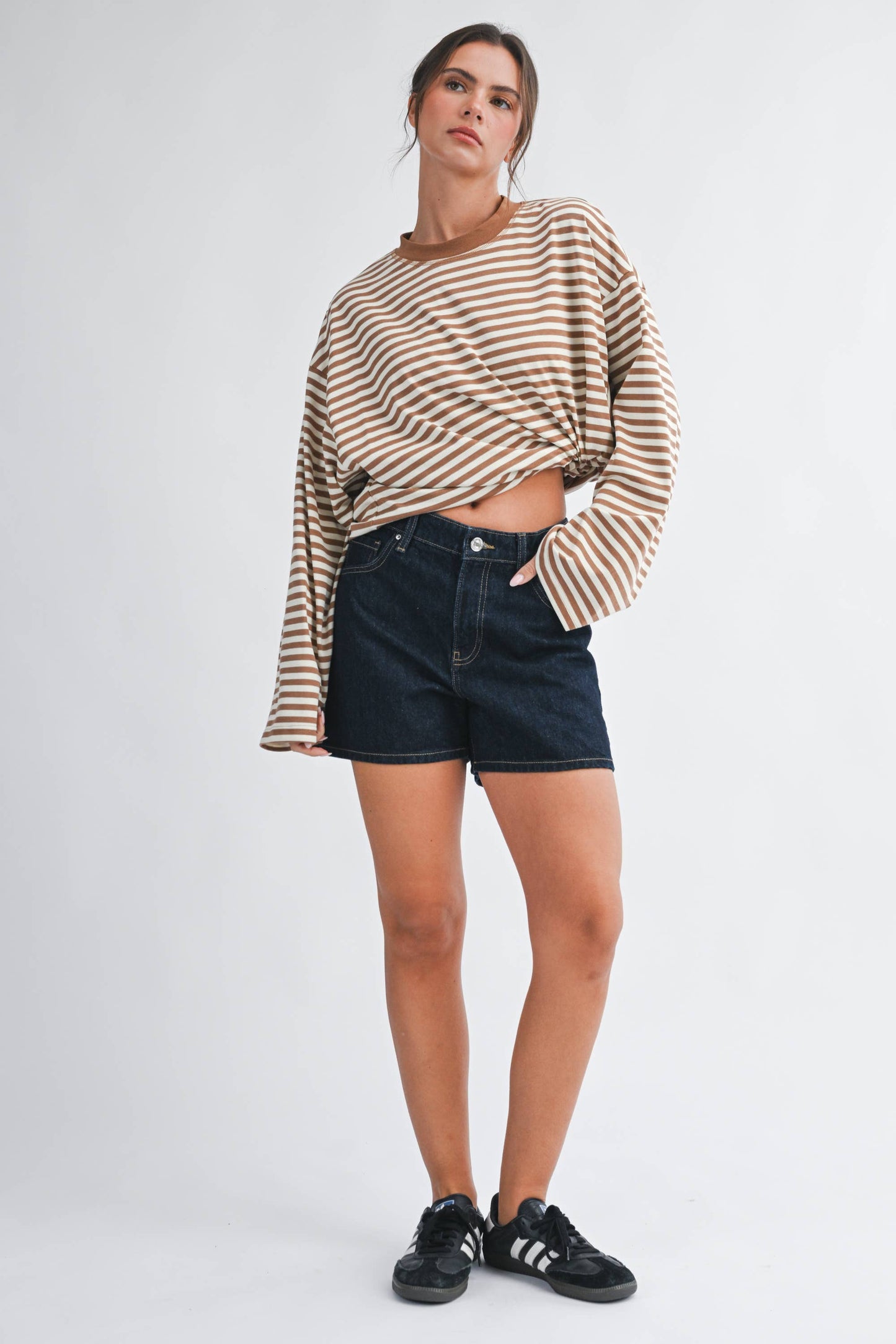 Greta Oversized Stripe Long Sleeve Top
