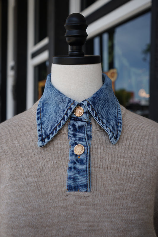 Emely Contrast Knit Top