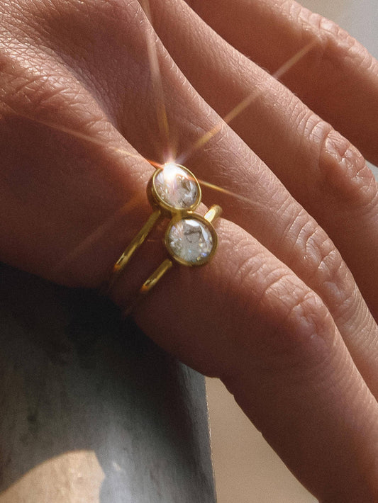 Hollis Double Stone Ring | Waterproof Jewelry