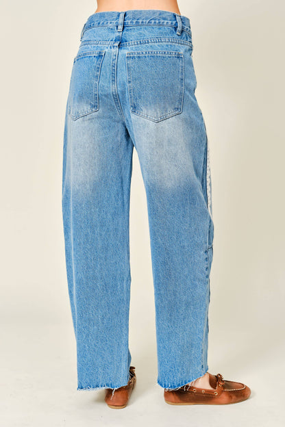 Ainsley Lace Detail Barrel Jean