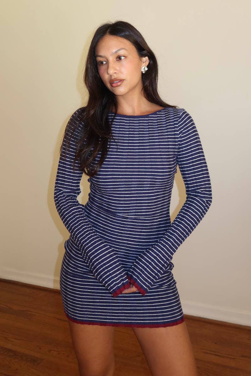 Nellie Knit Long Sleeve Mini Dress
