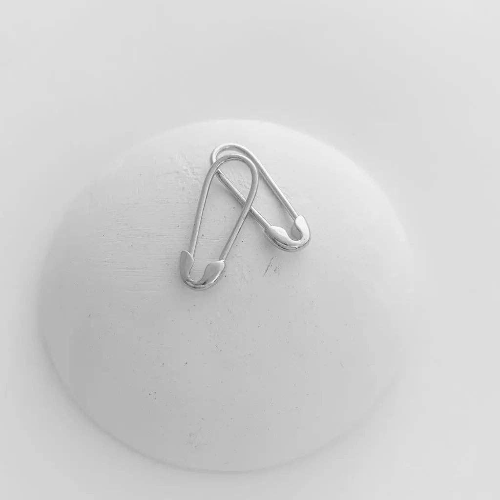 Ainsley Mini Safety Pin Hoops