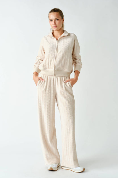 Tay Groove-Track Textured Lounge Pants