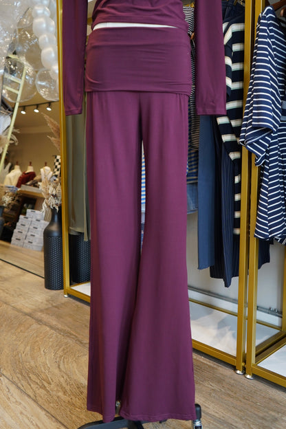 Piper Soft Knit Foldover Flare Pants