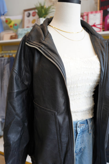 Harper Oversized Leather Jacket
