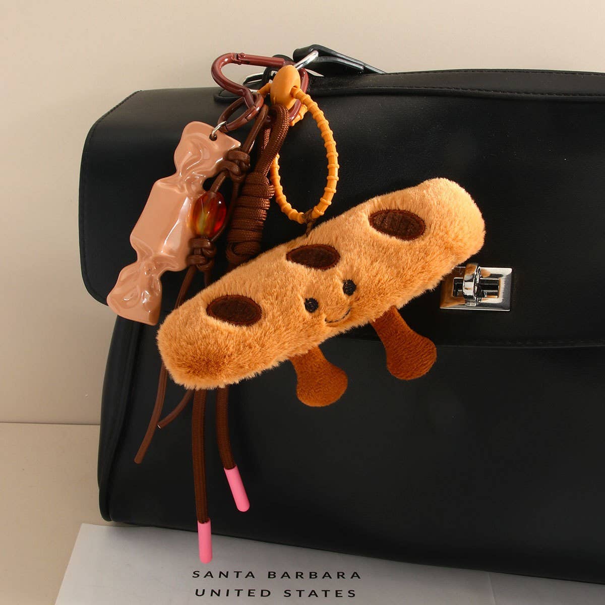 Plush Baguette & Croissant Bag Charm