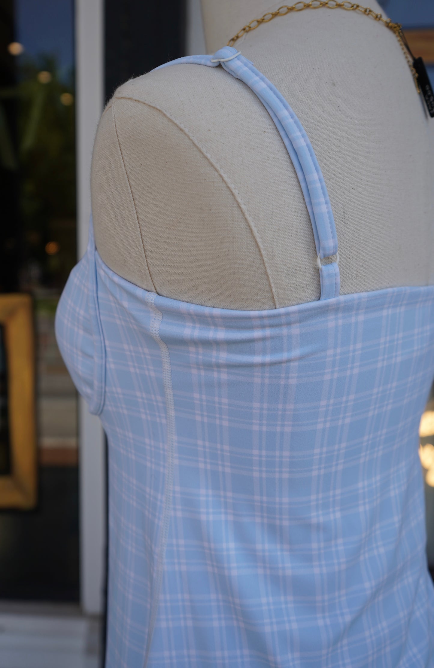 Aster Dress | Blue Plaid