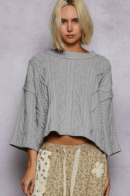Sadie Cable Knit Short Sleeve