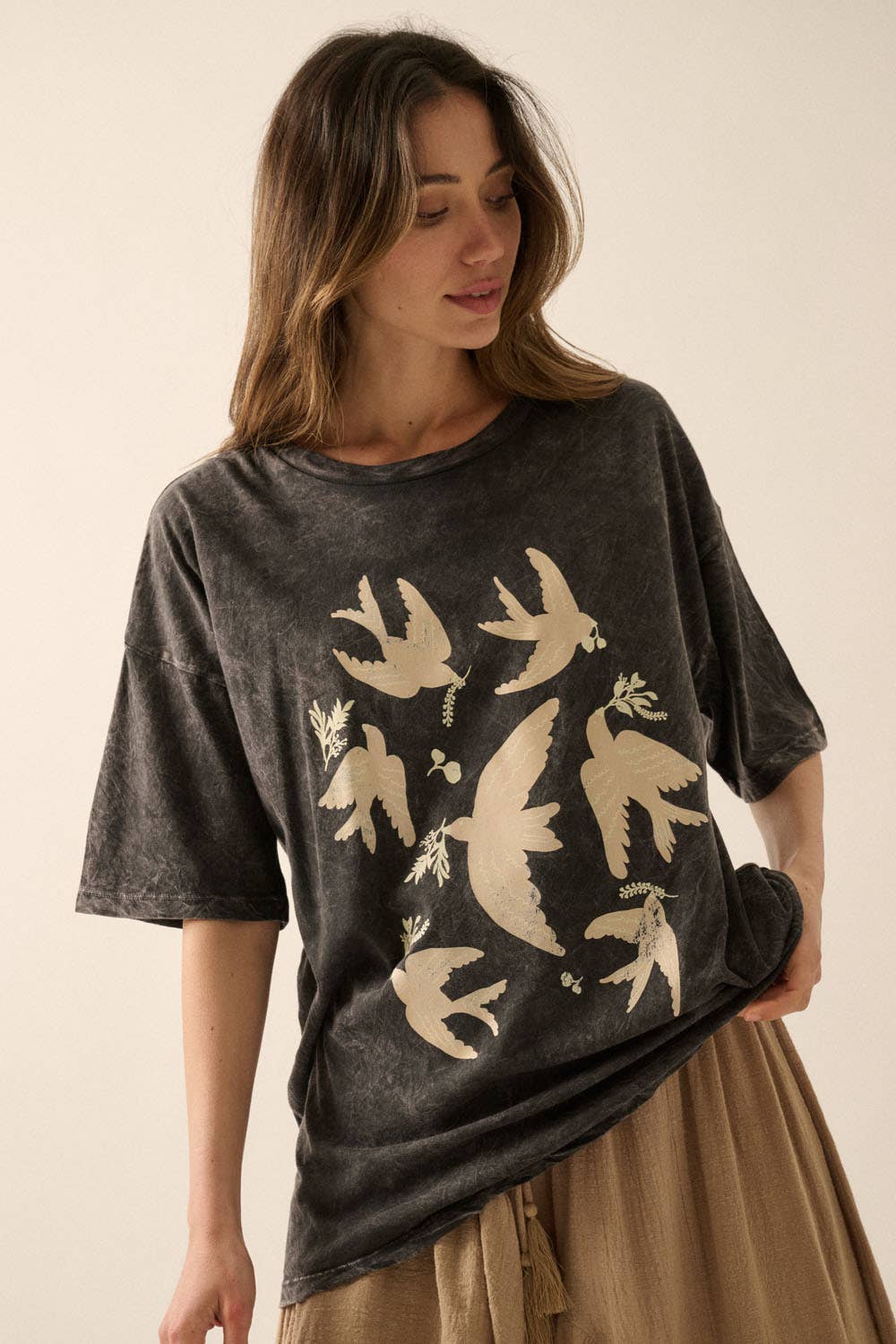 Dove Oversized Graphic Tee
