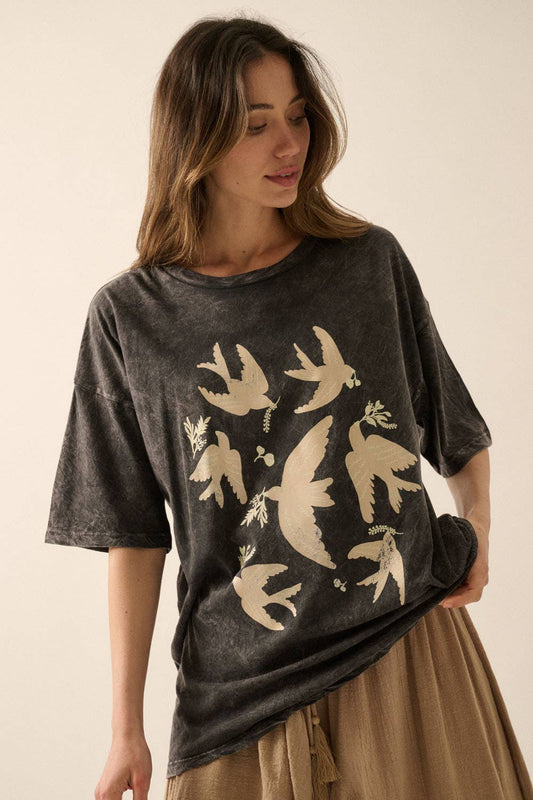 Dove Oversized Graphic Tee