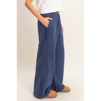 Lilly French Terry Star Patch Sweatpants