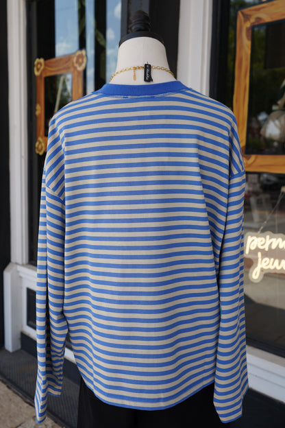 Greta Oversized Stripe Long Sleeve Top