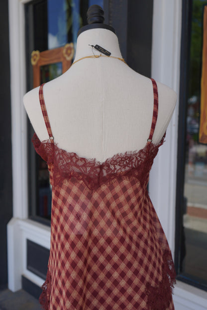 Kendall Gingham Lace Trim Set
