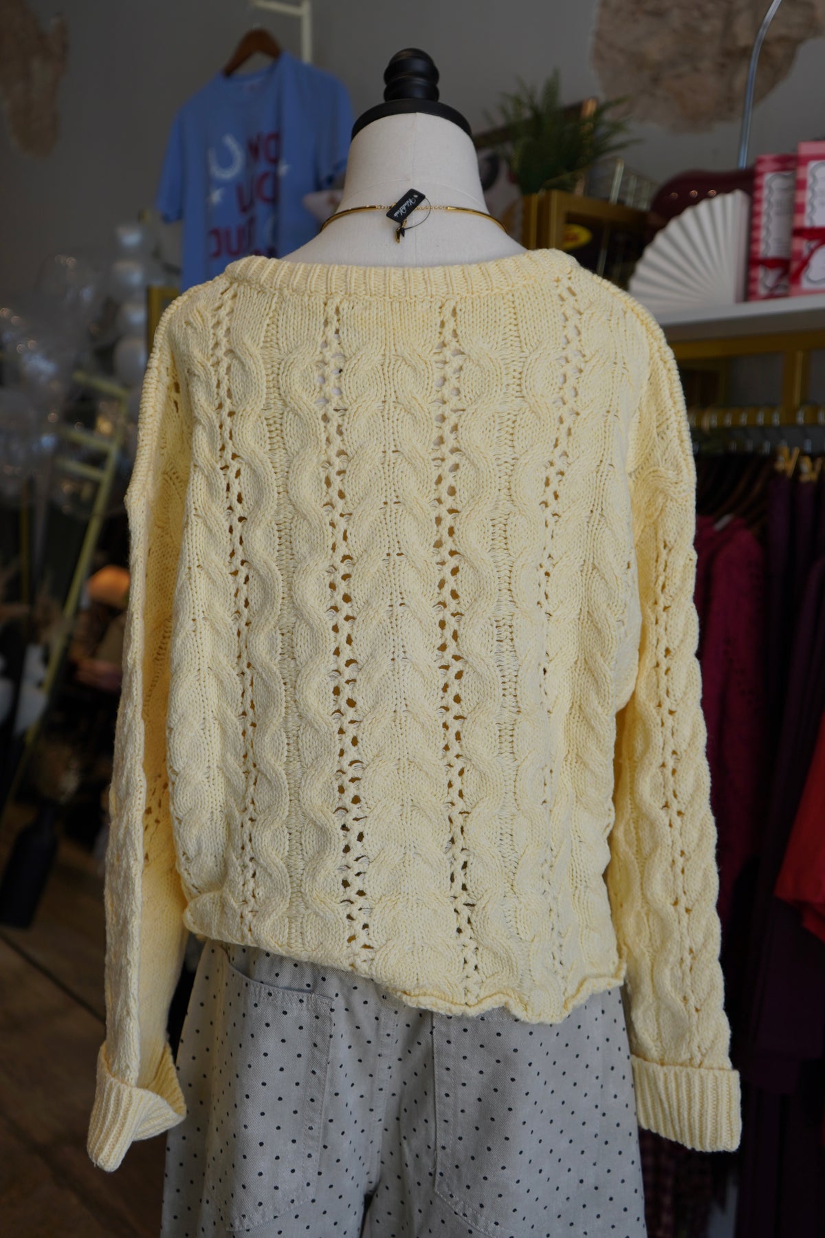 Lillie Cable Knit Sweater Top