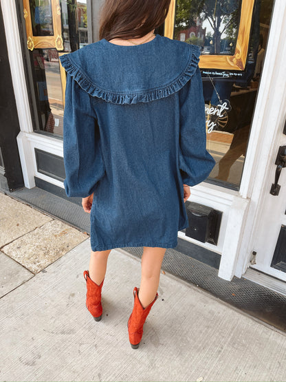 Bonnie Denim Collar Dress
