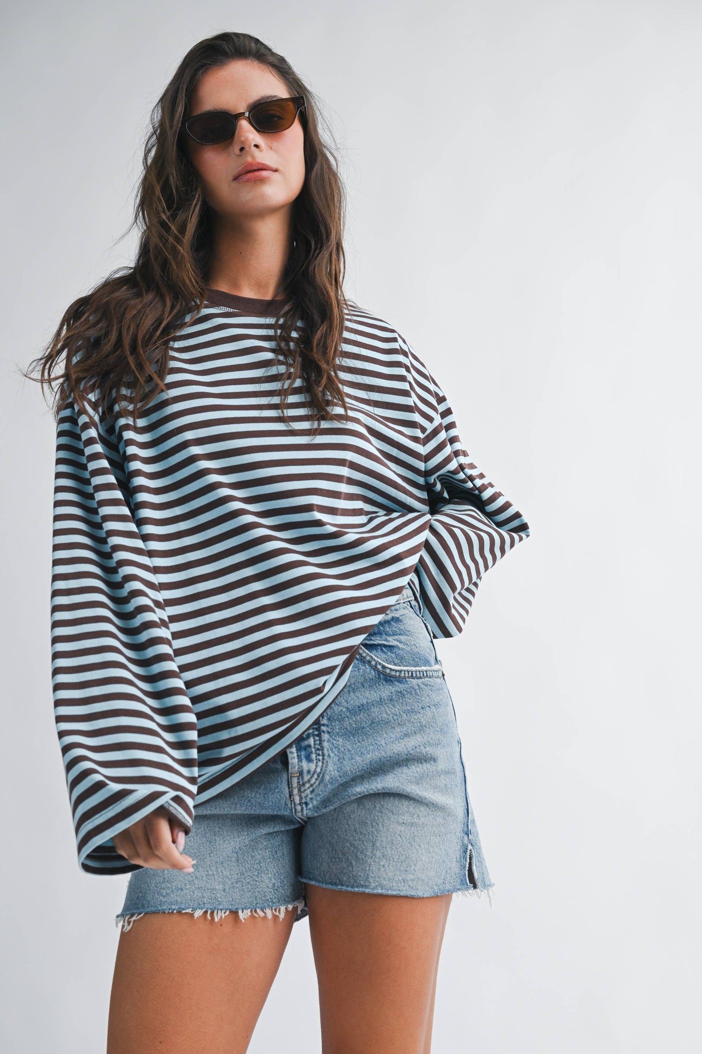Greta Oversized Stripe Long Sleeve Top