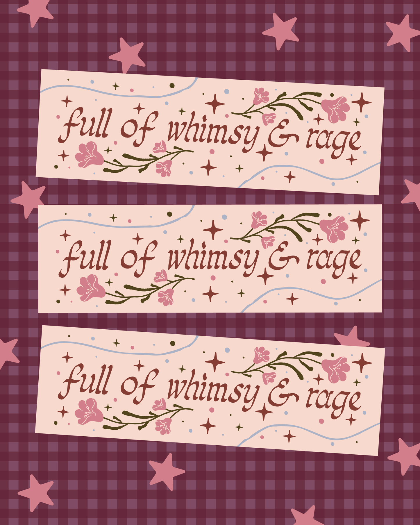 Whimsy & Rage Bumper Sticker | Magnetic