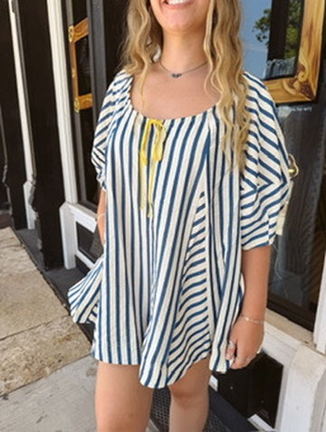 Demi Striped Romper