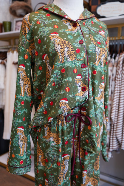 Christmas Cheetah Pajama Set