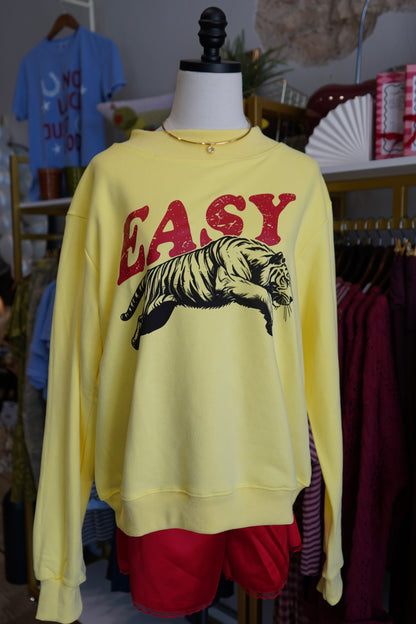 Easy Tiger Graphic Mock Neck Sweatshirt