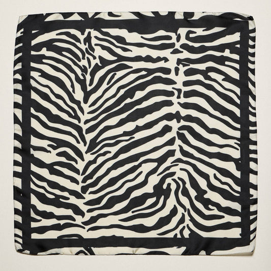 Amora Zebra Print Square Scarf