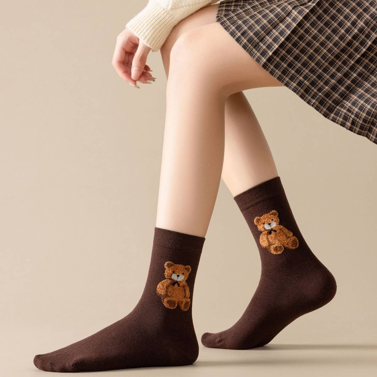 Cozy Bear Crew Socks