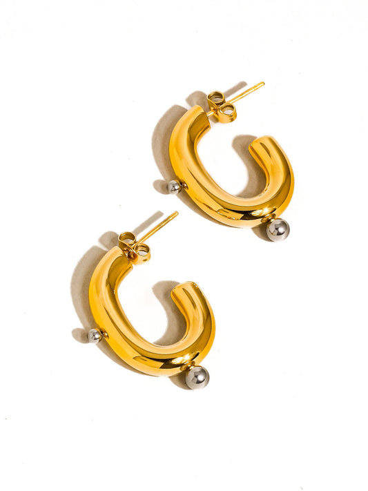 Alsace Mixed Metal Hoop | Waterproof Jewelry