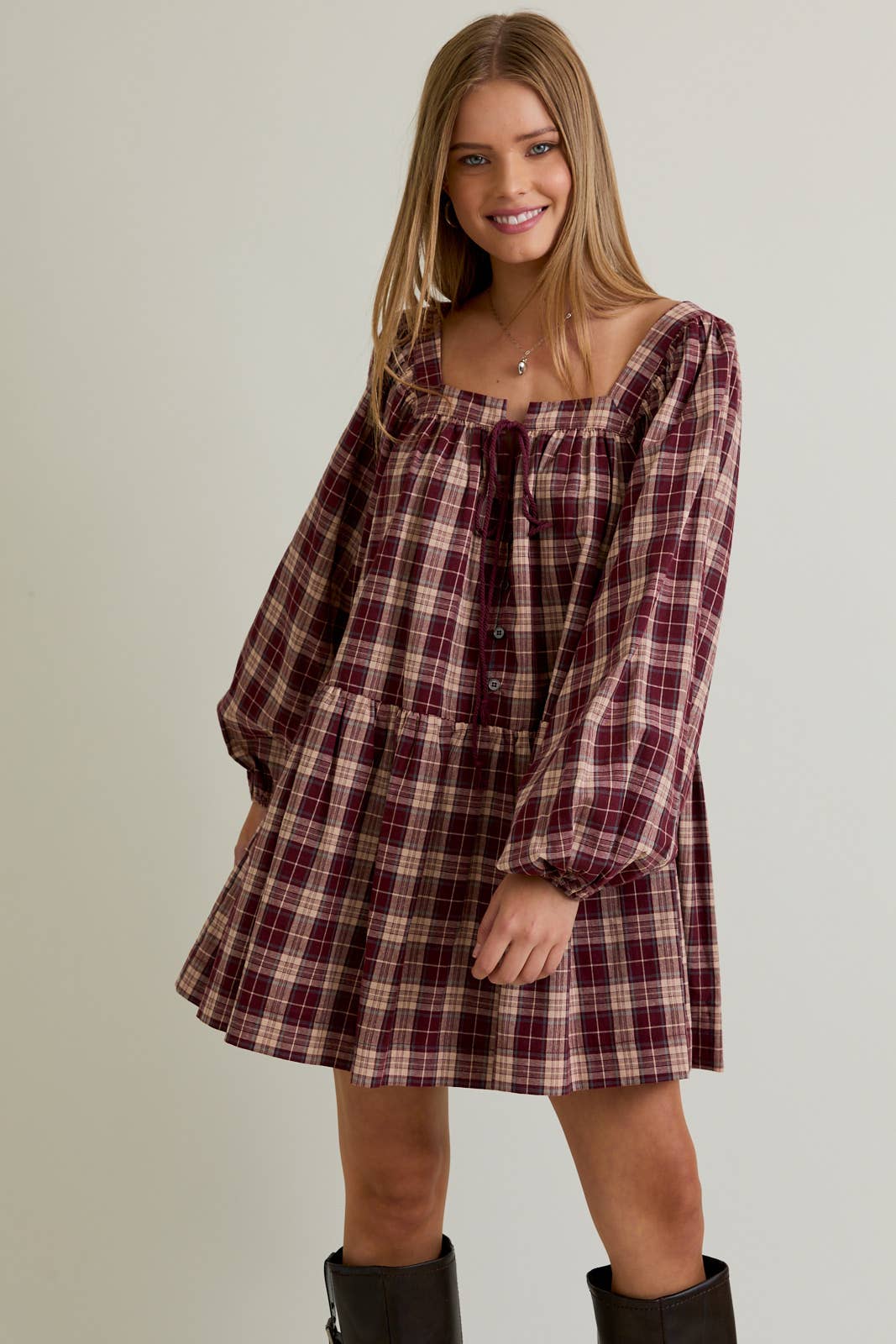 Rae Flannel Mini Dress