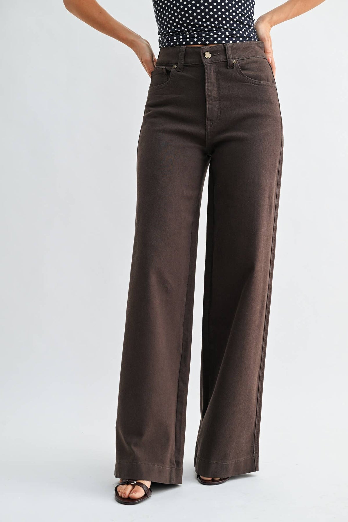 Gia High Rise Wide Leg Pant