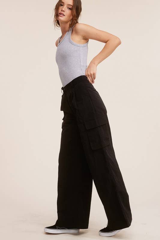 Chels Wide-Leg Cargo Pants